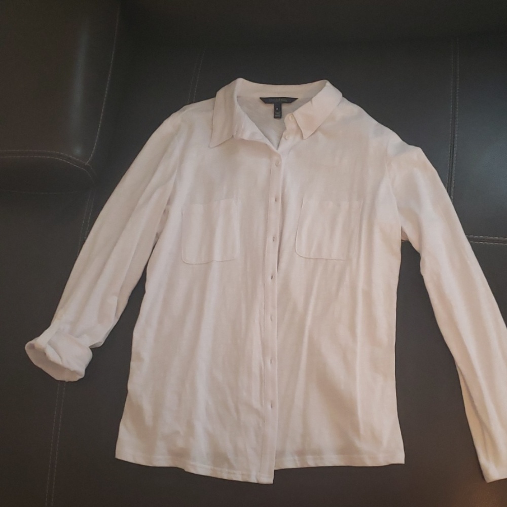 Long Tall Sally pure slub cotton button up shirt